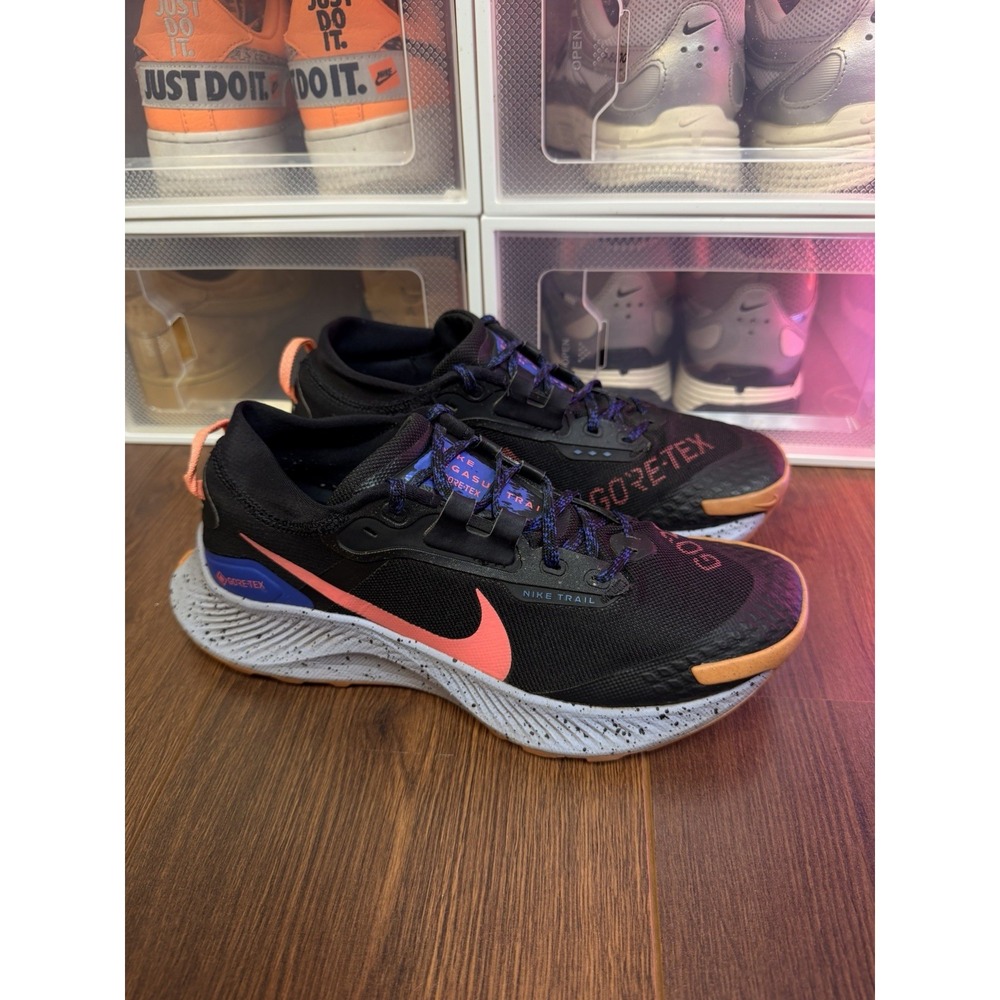 Nike Pegasus Trail 3 GTX Trail Running Shoes Gore-Tex Hiking Black Womens Size 9